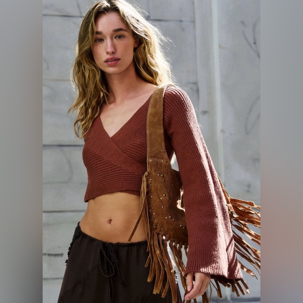 Free People Brown Riley Sweater Top